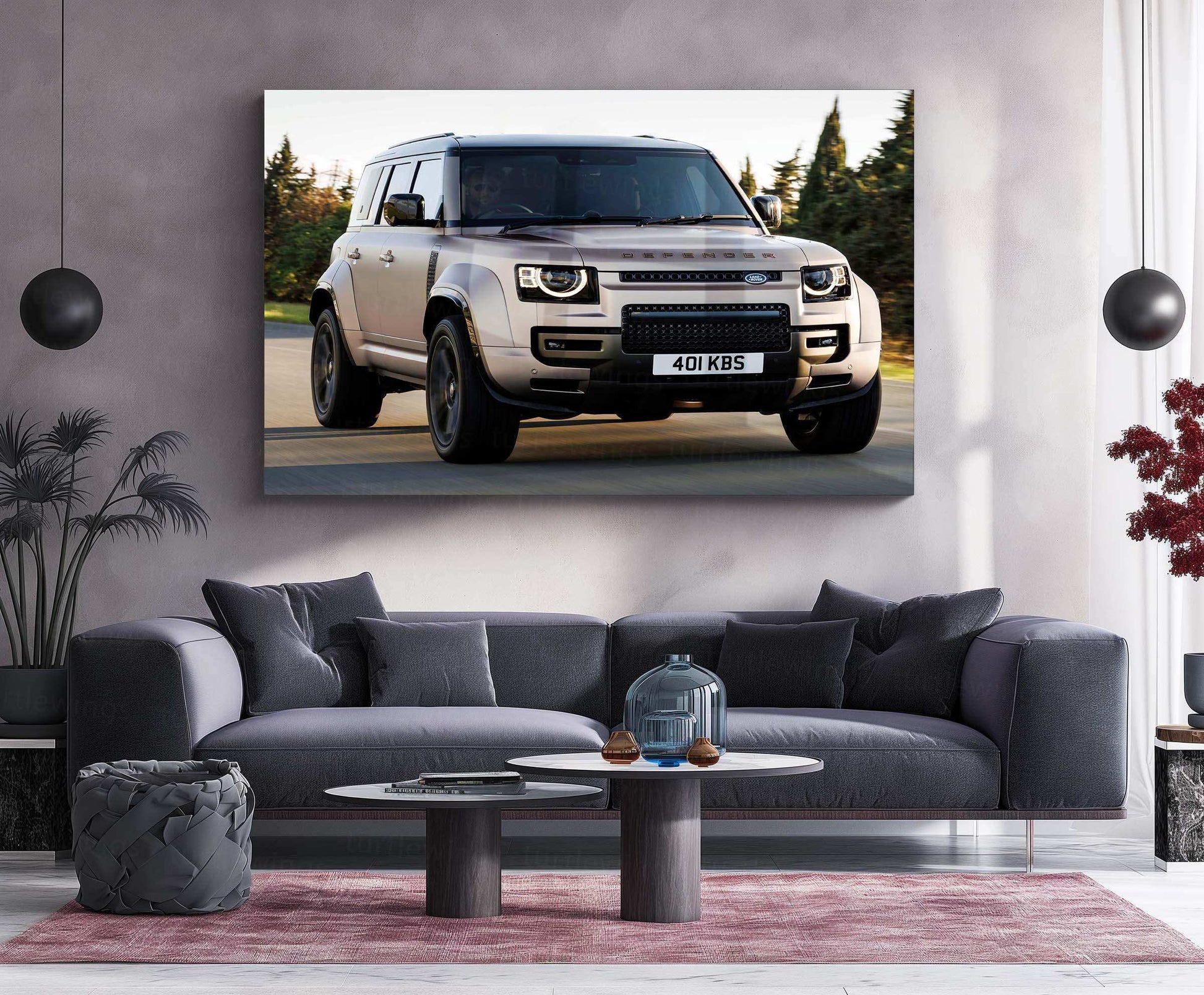 Defender Neon LED Metal Frame â Bold and Rugged Wall Art for Off-Road Enthusiasts 2 - TURTLEWINGS 