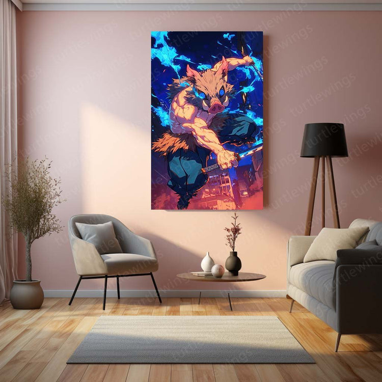 Blades of Redemption - Demon Slayer Anime Metal Poster | Samurai Wall Art | HD Quality