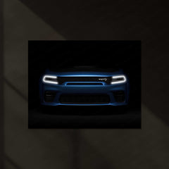 Dodge SRT Hellcat Neon LED Metal Poster