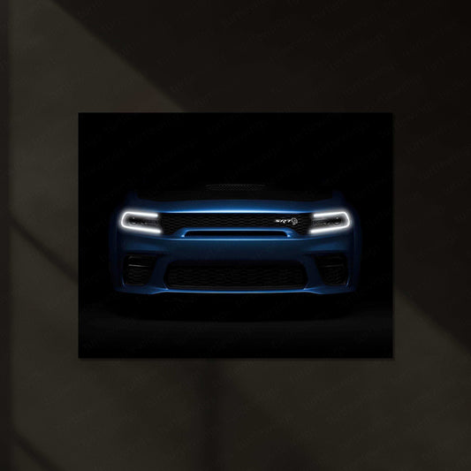 Dodge SRT Hellcat Neon LED Metal Poster - TURTLEWINGS 