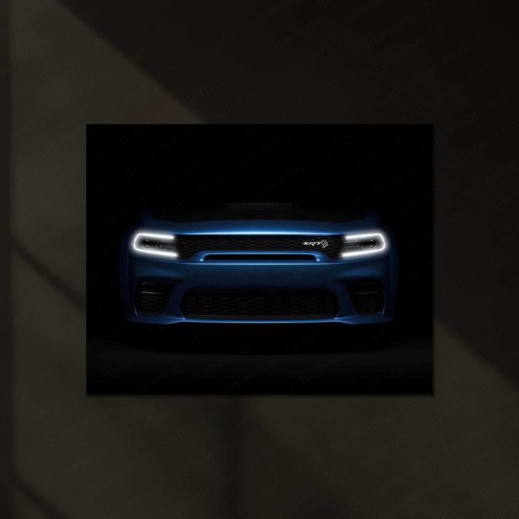 Dodge SRT Hellcat Neon LED Metal Poster - TURTLEWINGS 