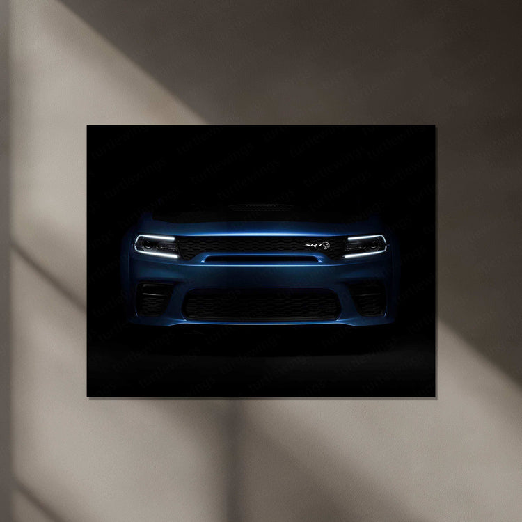 Dodge SRT Hellcat Neon LED Metal Poster - TURTLEWINGS 