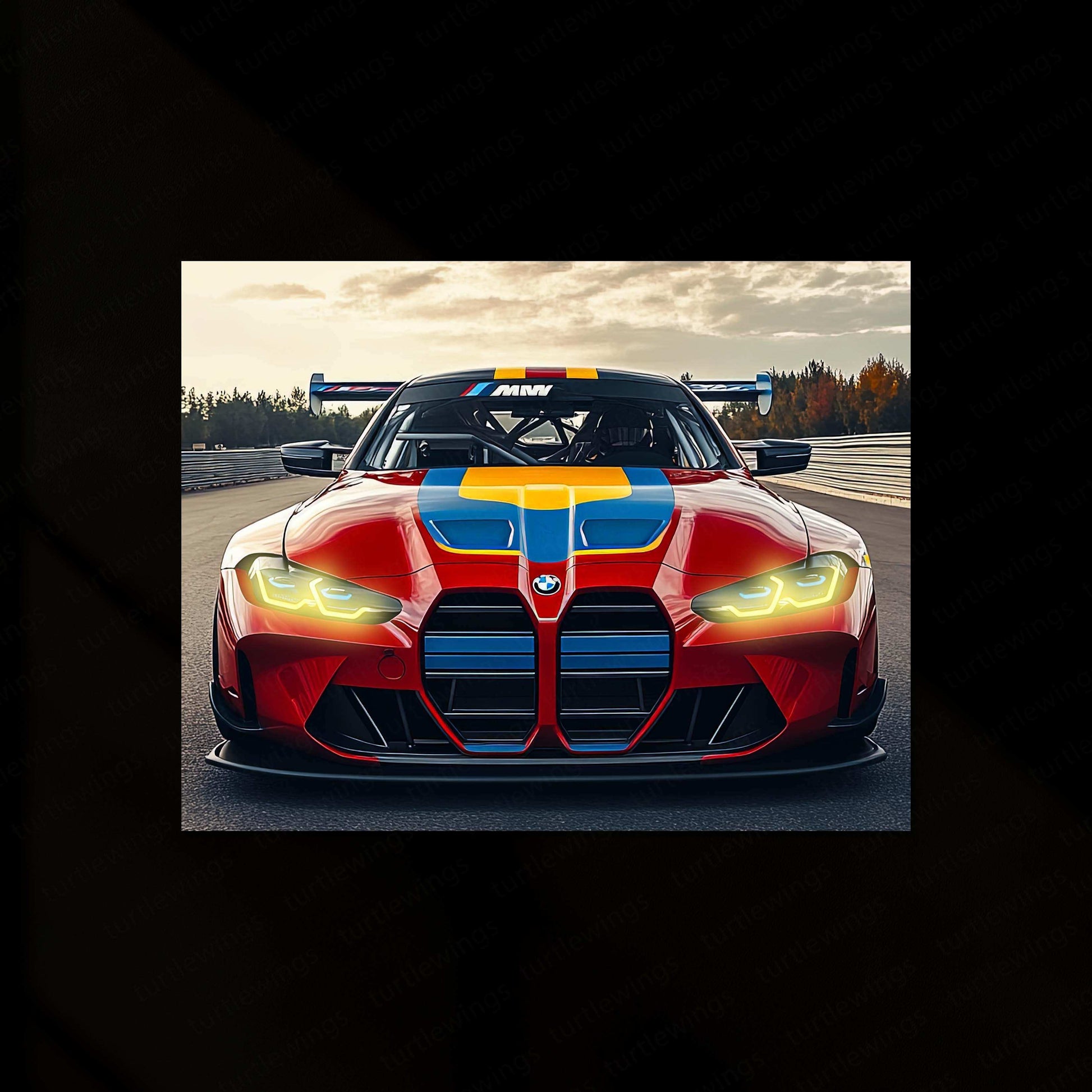 BMW Racing Neon LED Metal Poster â Motorsport-Inspired Wall Art for Speed Enthusiasts.2 - TURTLEWINGS 