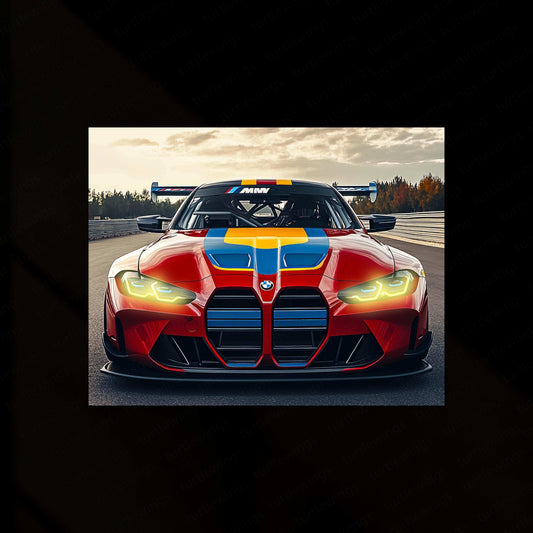 BMW Racing Neon LED Metal Poster â Motorsport-Inspired Wall Art for Speed Enthusiasts.2 - TURTLEWINGS 