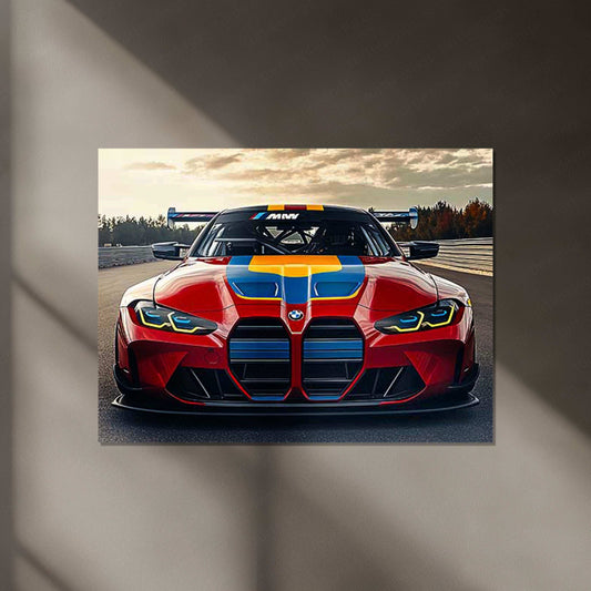 BMW Racing Neon LED Metal Poster â Motorsport-Inspired Wall Art for Speed Enthusiasts.2 - TURTLEWINGS 