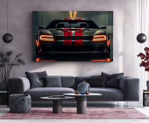 Dodge Racing Neon LED Metal Poster â Muscle Car Performance Wall Art - TURTLEWINGS 