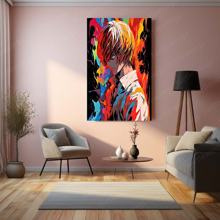 Mastermind's Gambit - Light Yagami Metal Poster | Death Note Anime Wall Art | HD Print