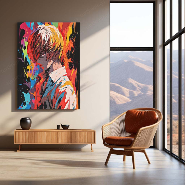 Mastermind's Gambit - Light Yagami Metal Poster | Death Note Anime Wall Art | HD Print