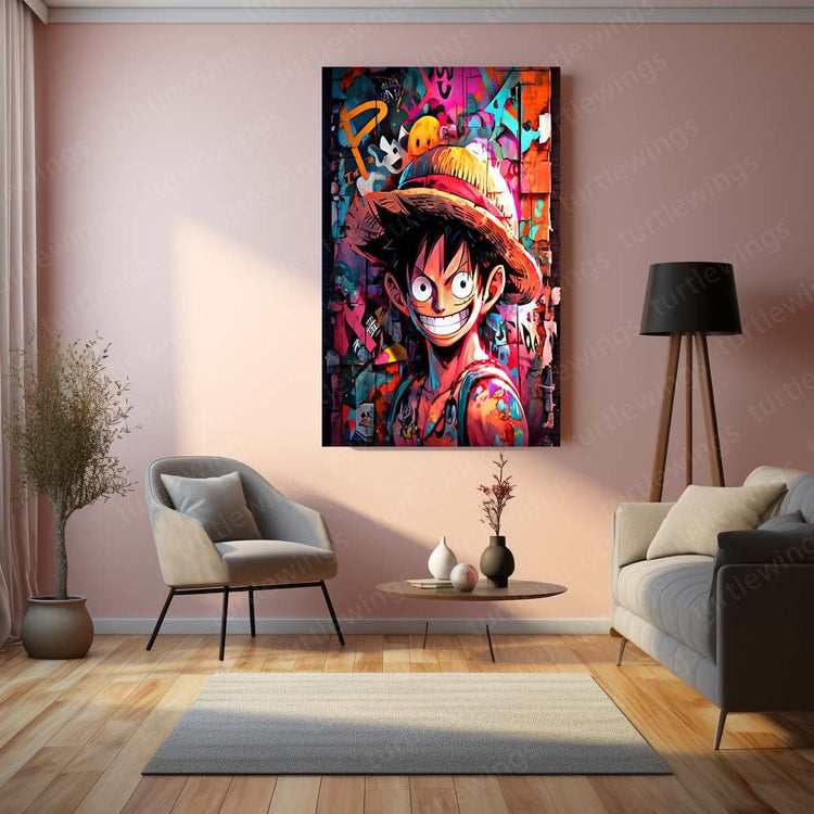 Pirate's Resolve - Luffy Metal Poster | One Piece Wall Art | HD Quality