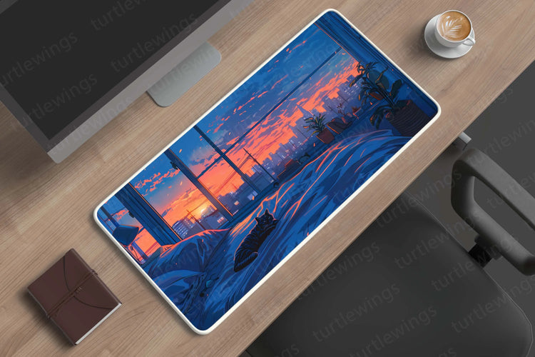 Blue Large Deskmat - Premium XL & XXL Gaming Mouse Pad - TURTLEWINGS 