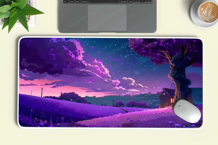 Purple Large Deskmat - Premium XL & XXL Gaming Mouse Pad - TURTLEWINGS 