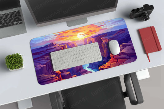 Waterfall Large Deskmat - Premium XL & XXL Gaming Mouse Pad - TURTLEWINGS 