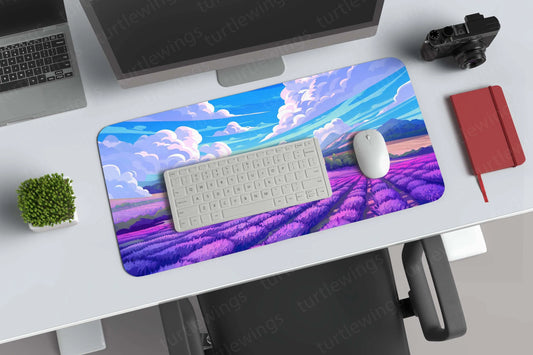 Lavender Large Deskmat - Premium XL & XXL Gaming Mouse Pad - TURTLEWINGS 