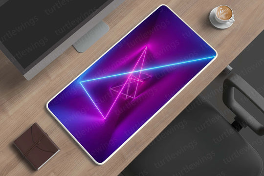 abstract-neon-lights Deskmat - TURTLEWINGS 