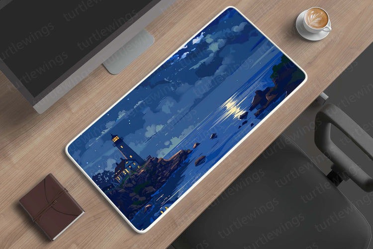 Lighthouse Large Deskmat - Premium XL & XXL Gaming Mouse Pad - TURTLEWINGS 