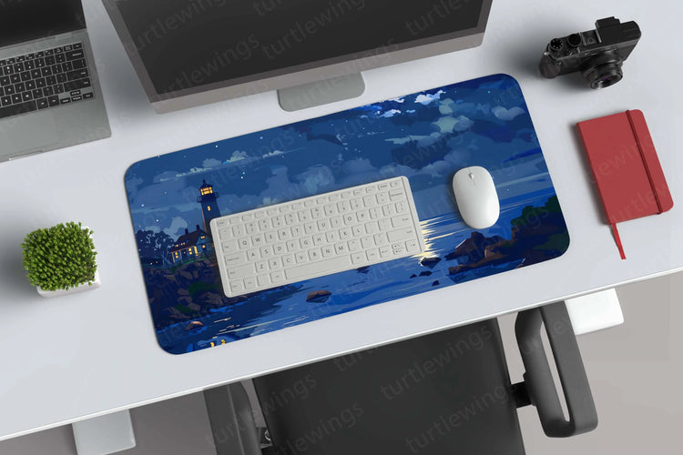 Lighthouse Large Deskmat - Premium XL & XXL Gaming Mouse Pad - TURTLEWINGS 