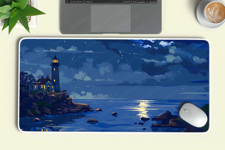 Lighthouse Large Deskmat - Premium XL & XXL Gaming Mouse Pad - TURTLEWINGS 