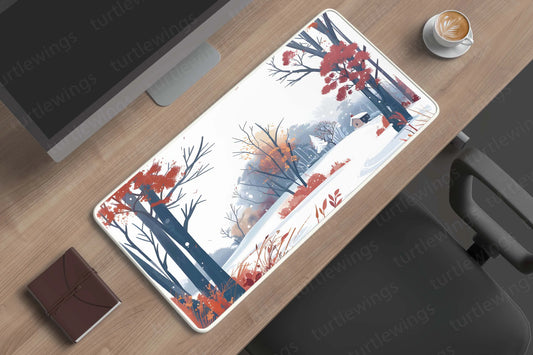 SnowyHill Large Deskmat - Premium XL & XXL Gaming Mouse Pad - TURTLEWINGS 