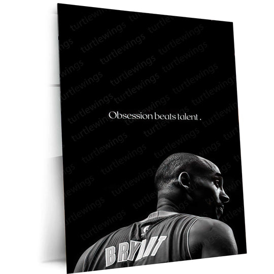 Kobe Bryant Metal Poster | Mamba Mentality Wall Art | Basketball Legend Tribute - TURTLEWINGS 