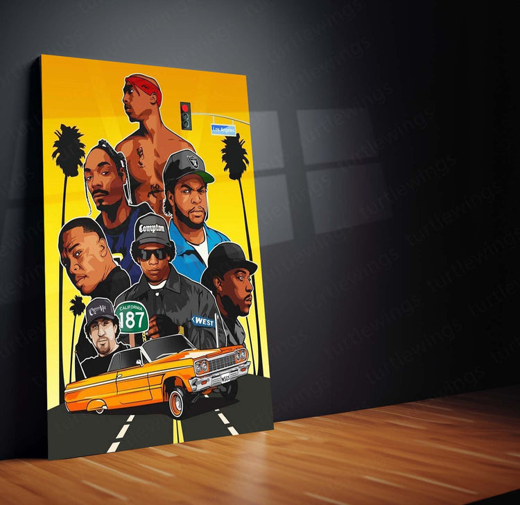 Legends of Hip-Hop - Rappers Metal Poster | Music Icons Wall Art | HD Print