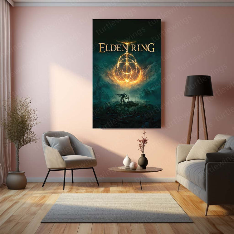 Unleash the Elden Power - Elden Ring Game Metal Poster | Gaming Wall Art | HD Quality