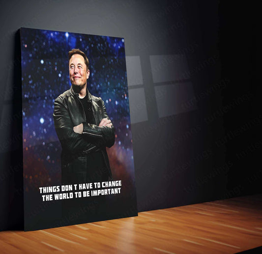 Elon Musk Metal Poster | Visionary Entrepreneur Wall Art | Innovator & Tech Leader Decor - TURTLEWINGS 