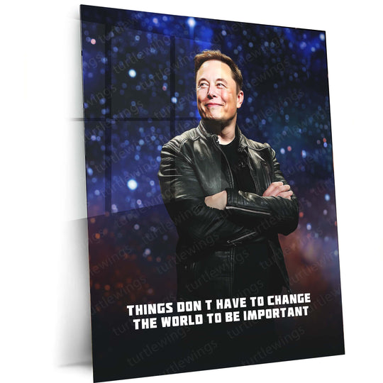 Visionary Wisdom – Elon Musk Quote Metal Poster | Inspirational Wall Art | HD Print