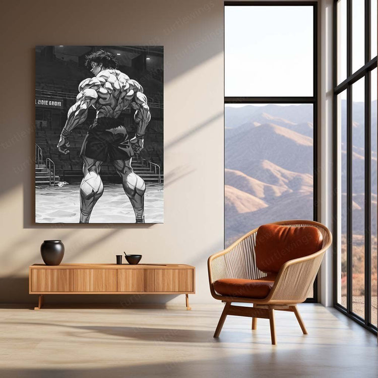 Baki Hanma Gym Art Metal Poster | Baki The Grappler Workout Motivation | HD Print 3