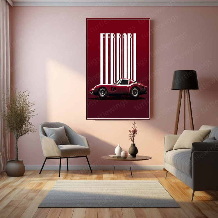 Ferrari F40: Supercar Legacy Metal Poster | Turtlewings Automotive Icons Series