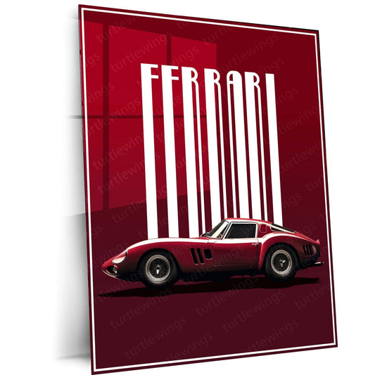 Ferrari F40: Supercar Legacy Metal Poster | Turtlewings Automotive Icons Series