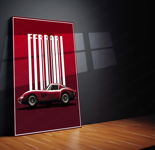 Ferrari F40: Supercar Legacy Metal Poster | Turtlewings Automotive Icons Series