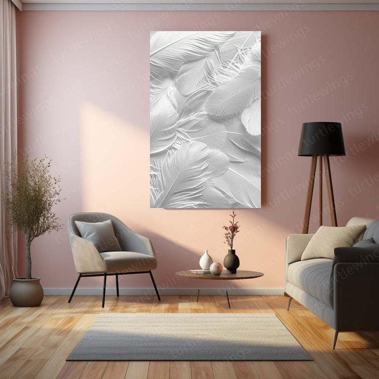 Feathers Abstract Metal Poster | Modern Art | HD Print 2