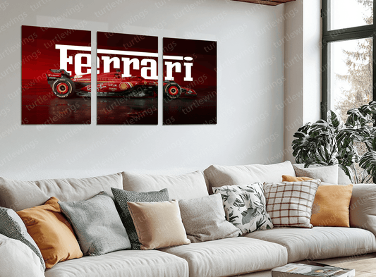 Ferrari F1 Split Metal Poster – The Art of Speed