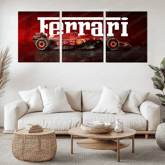 Ferrari F1 Split Metal Poster – The Art of Speed