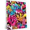 Urban Artistry: Funky Graffiti Metal Poster | Turtlewings Street Art Collection