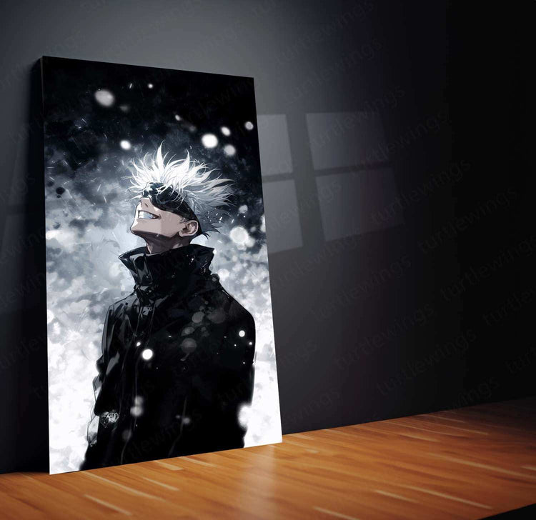 Gojo Satoru Metal Poster – Iconic Jujutsu Kaisen Character Art | Powerful Anime Wall Decor - TURTLEWINGS 