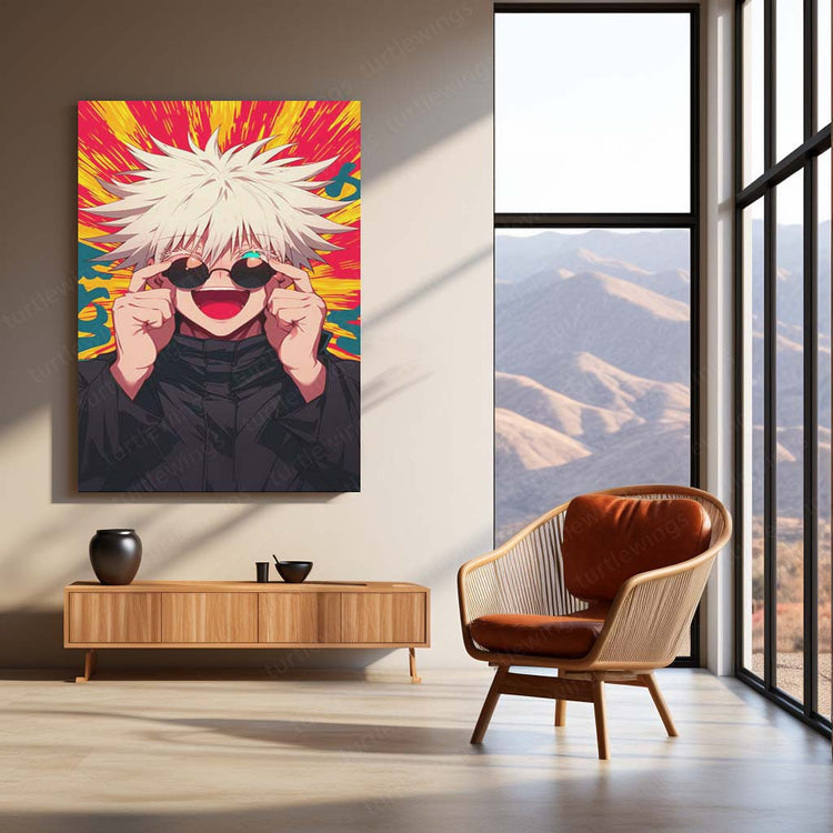 Satoru Gojo Metal Poster | Jujutsu Kaisen Sorcerer | HD Print