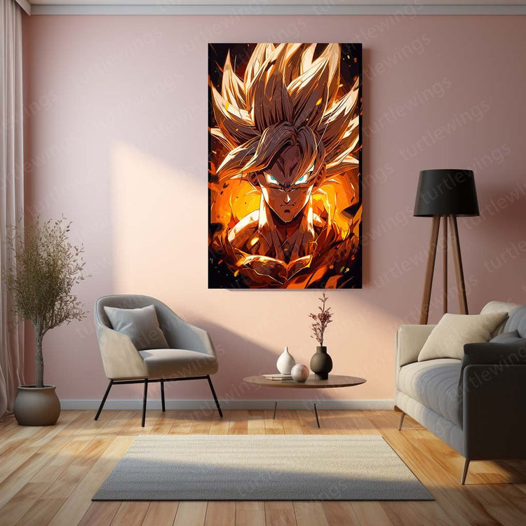 Goku Ultimate Look DBZ Metal Poster | Power Unleashed | Turtlewings Art 3