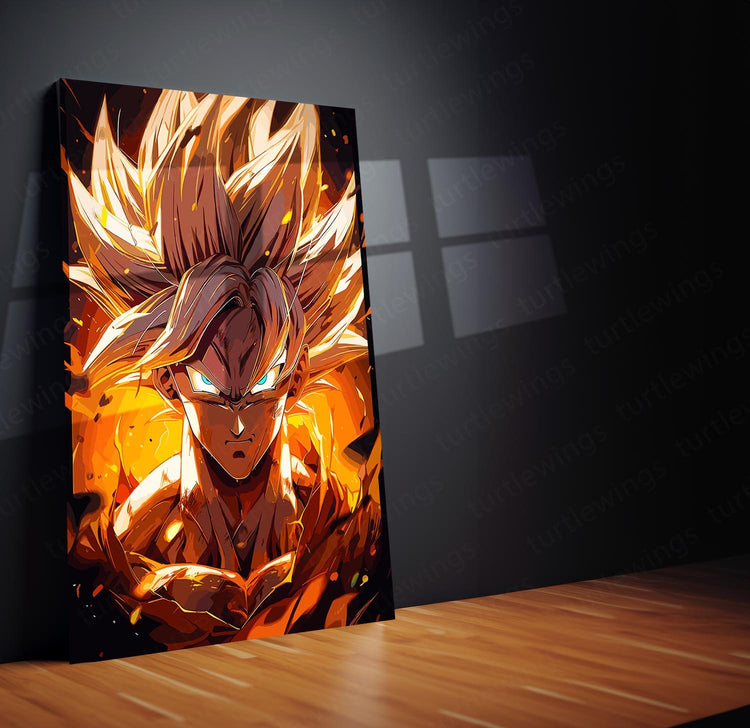 Goku Ultimate Look DBZ Metal Poster | Power Unleashed | Turtlewings Art 3