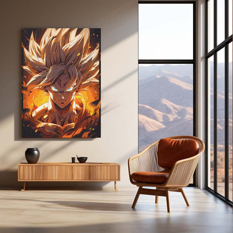 Goku Ultimate Look DBZ Metal Poster | Power Unleashed | Turtlewings Art 3