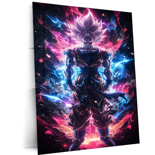 Goku Metal Poster – Iconic Dragon Ball Z Art | Powerful Super Saiyan Wall Decor 2 - TURTLEWINGS 