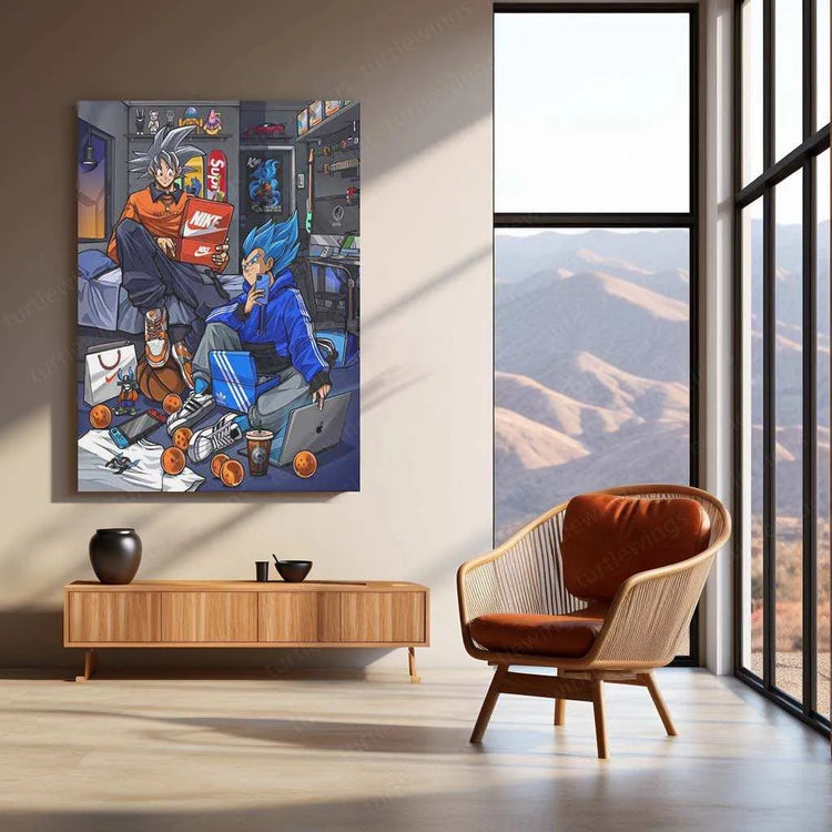 Goku x Vegeta Metal Poster – Ultimate Dragon Ball Z Rivalry Art | Saiyan Power Wall Decor - TURTLEWINGS 