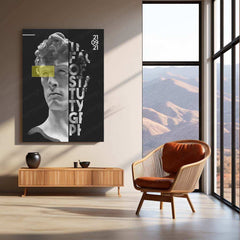 Greek God Aesthetic Metal Poster | Mythology Wall Art | Classical Sculpture Decor