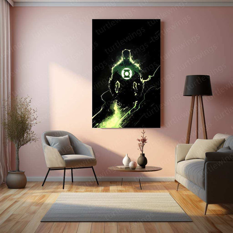 Green Lantern Metal Poster – Iconic DC Superhero Art | Powerful Lantern Corps Wall Decor - TURTLEWINGS 