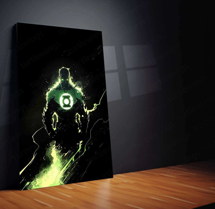 Green Lantern Metal Poster – Iconic DC Superhero Art | Powerful Lantern Corps Wall Decor - TURTLEWINGS 