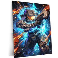 Halo Metal Poster – Epic Sci-Fi Action Art | Legendary Master Chief Wall Decor 2