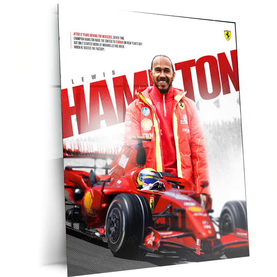 Lewis Hamilton Metal Poster â Legendary F1 Champion - TURTLEWINGS 