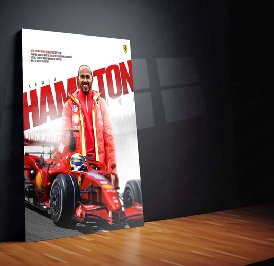 Lewis Hamilton Metal Poster â Legendary F1 Champion - TURTLEWINGS 