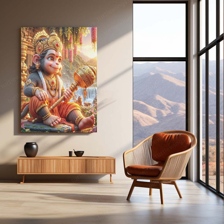 Lord Hanuman Metal Poster