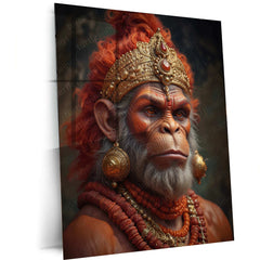 Hanuman Metal Poster – Divine Strength & Devotion Wall Art | Bajrangbali Spiritual Decor 6